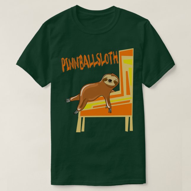 Coola Pinball Player Gift Sloth T Shirt (Design framsida)