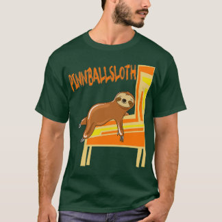 Coola Pinball Player Gift Sloth T Shirt