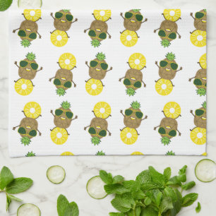 Coola Pineapple Killen Rolling på en anas Ring Kökshandduk