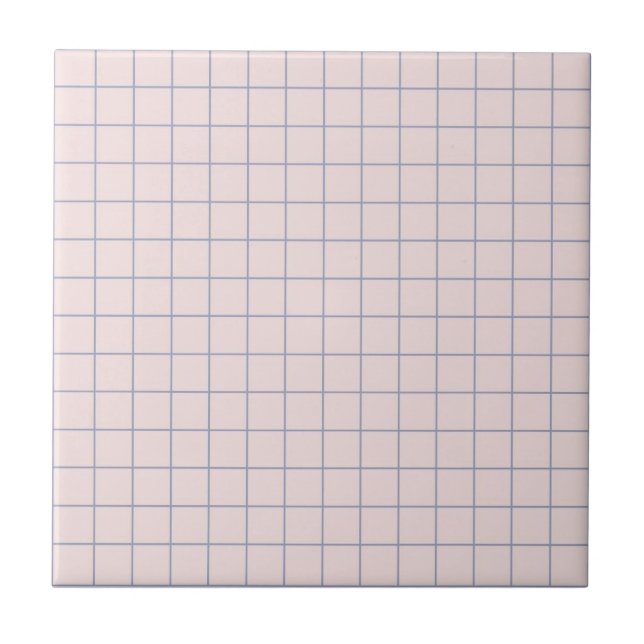 Coola Pinkish White & Lilac Checkered Retro Kakelplatta (Framsidan)