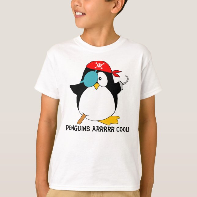 Coola Pirat Penguin T Shirt (Framsida)