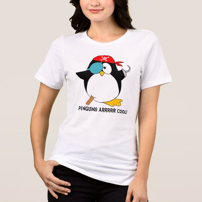 Coola Pirat Penguin T Shirt (Framsida)