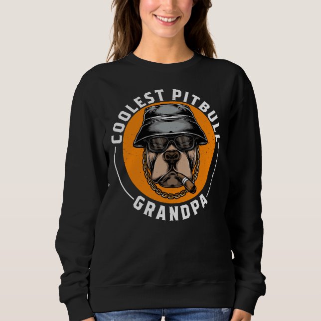 Coola Pitbull Grandpa T Shirt (Framsida)
