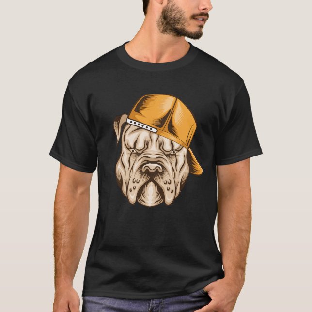 Coola Pitbull i en sockel T Shirt (Framsida)