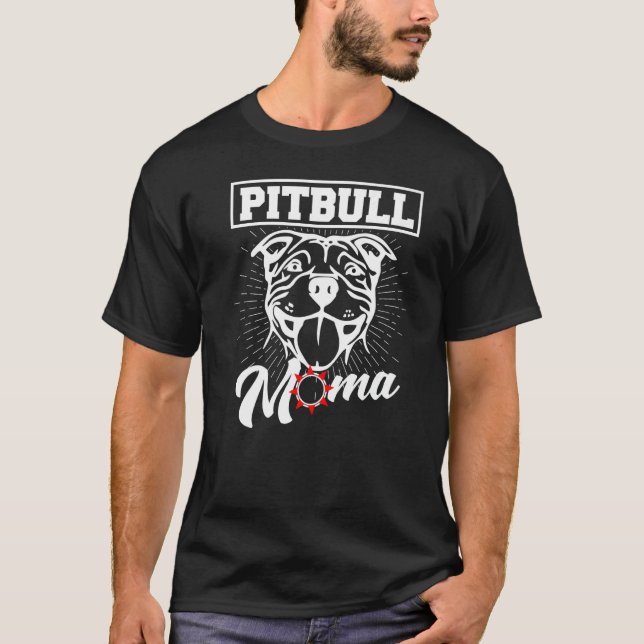 Coola Pitbull Mamma för Women Mamma Pitbull Owner  T Shirt (Framsida)