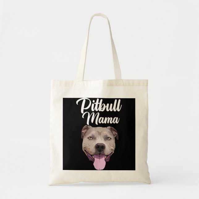 Coola Pitbull Mamma för Women Mamma Pitbull Owner  Tygkasse (Framsidan)