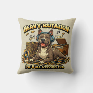 Coola Pitbull Vinylskivor Retro Vibe Kudde