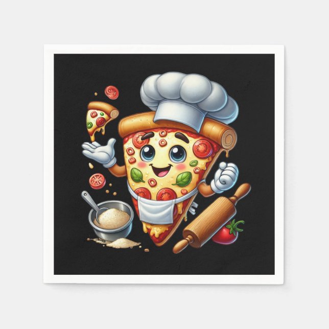 Coola Pizza älskare party  Pappersservett (Framsidan)