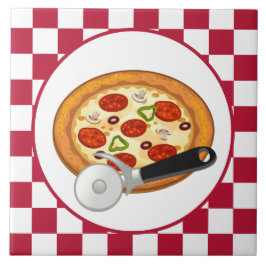 coola pizza food decor kakelplatta