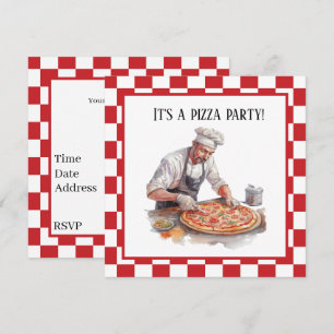 Coola pizza party inbjudningar