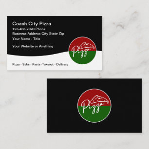 Coola Pizza Shop Italiana Restaurant Affärskort Visitkort