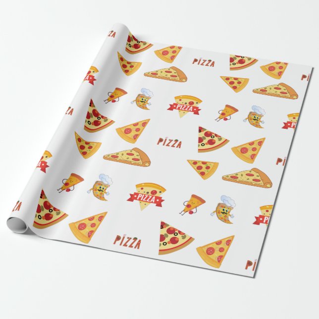 Coola Pizza Slices Pizza Älskare Presentpapper (Utrullad)