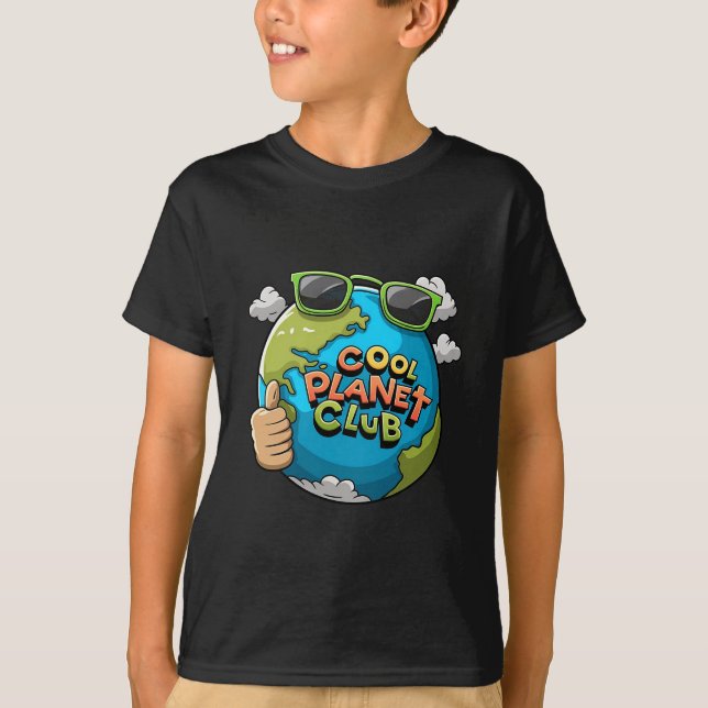 Coola Planet Klubb Earth Shirt Roligt Eco T-Shirt (Framsida)