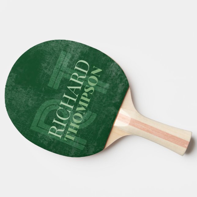 Coola Player Grönt Monogram (namn + initialer) Pingisracket (Sidan)