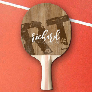 Coola Player Monogram (namn + initialer) åldras Pingisracket