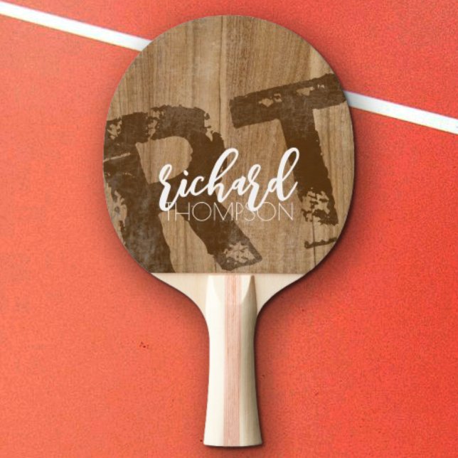 Coola Player Monogram (namn + initialer) åldras Pingisracket (Skapare uppladdad)