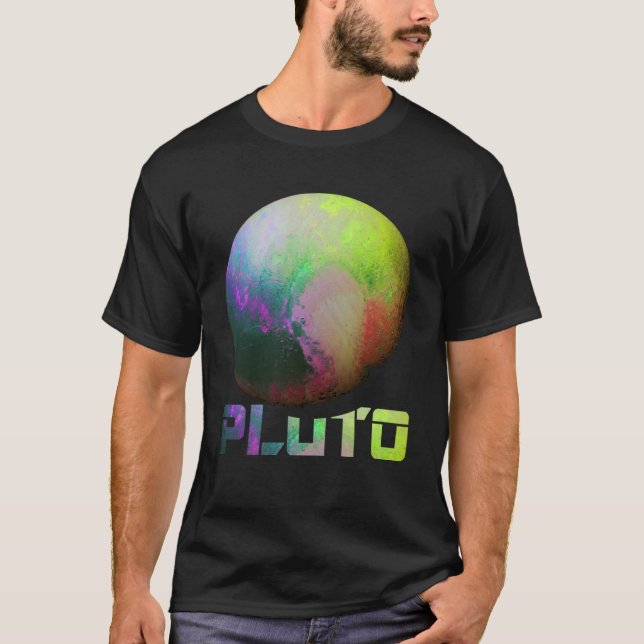 Coola Pluto Dwarf Planet Kuiper Bälte astronomi T Shirt (Framsida)