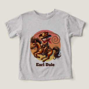 Coola pojkar cowboy anpassningsbar t shirt