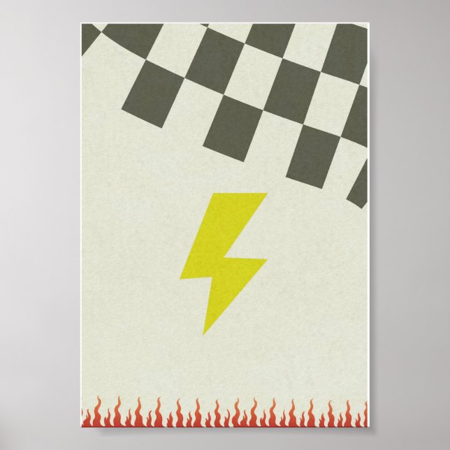 Coola Pojkar Flammor Blixtar Poster (Framsidan)