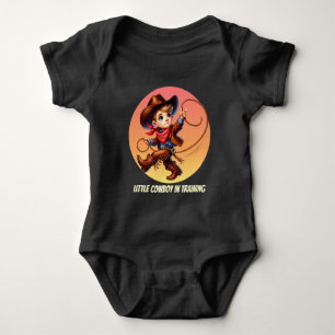 Coola pojke cowboyträning anpassade t shirt