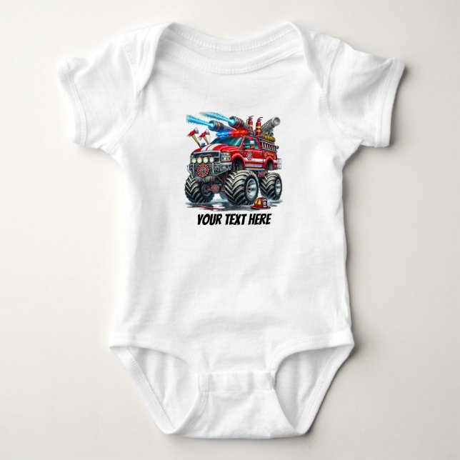 Coola pojke Monster lastbil anpassade T Shirt (Framsida)