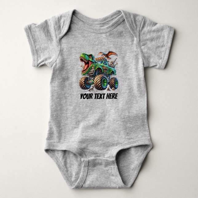 Coola pojke Monster lastbil anpassade T Shirt (Framsida)