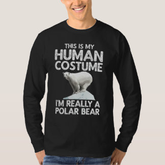 Coola Polar Bär För manar kvinnor Humant kostumdju T Shirt