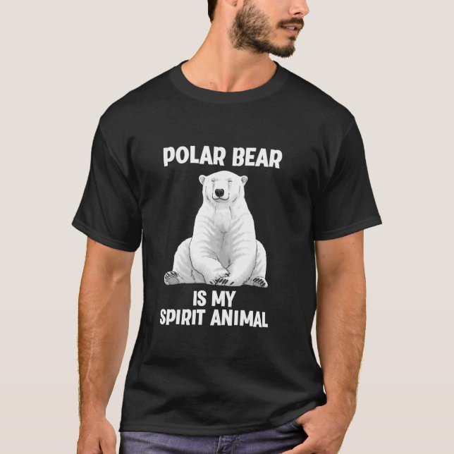 Coola Polar Bear Art För manar  Könsbarn Polar Bjö T Shirt (Framsida)