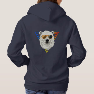 Coola Polar Bear med solglasögon Hoodie T Shirt
