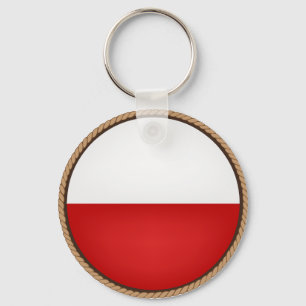 Coola Polen Flagga Seal Nyckelring