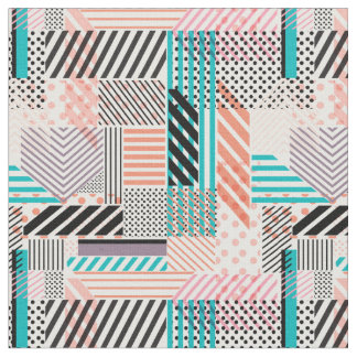 Coola Polka dots och Rand Retro Abstrakt Tyg