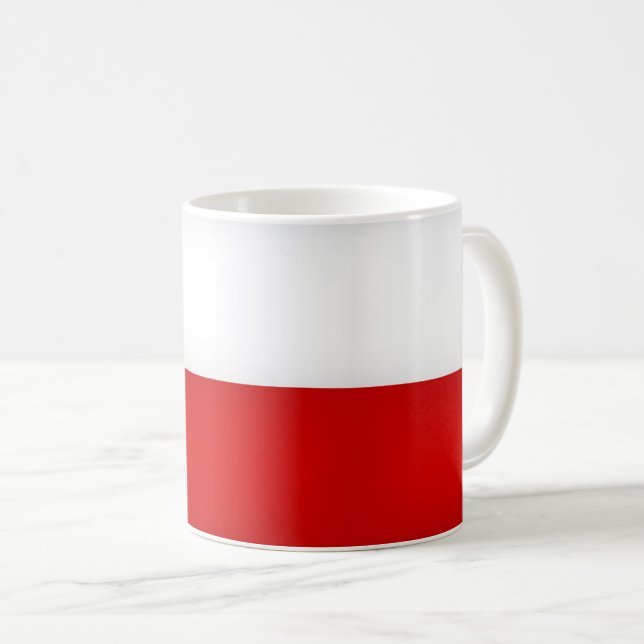 Coola Polska Flagga Kaffemugg (Framsida höger)