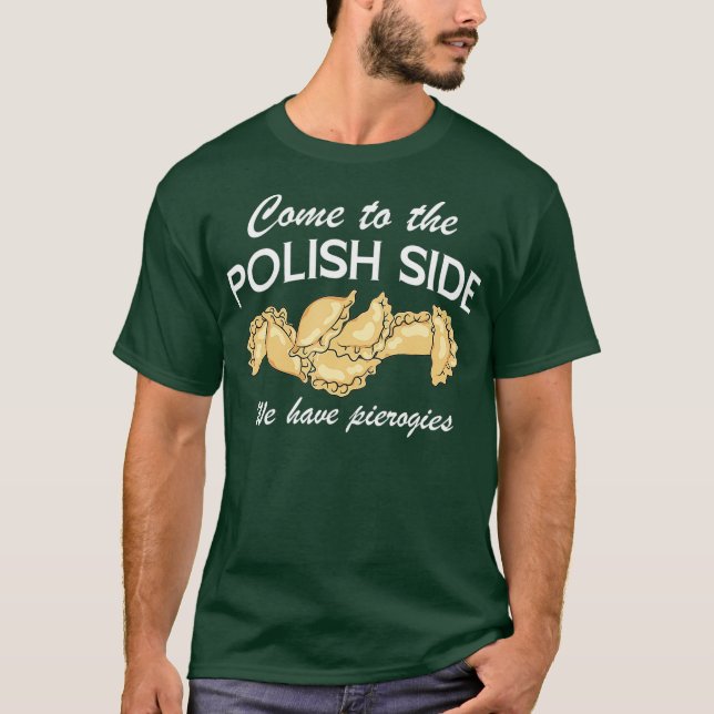 Coola Polska Side Pierogies Funny Pierogi Food T Shirt (Framsida)