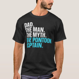 Coola Pontonbåtskonst för pappa far Pontonkapten T Shirt