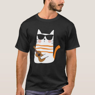 Coola Pop Cat Sten Guitar Kattunge Kitten T Shirt