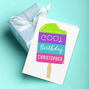 Coola Popsicle Birthday Kort