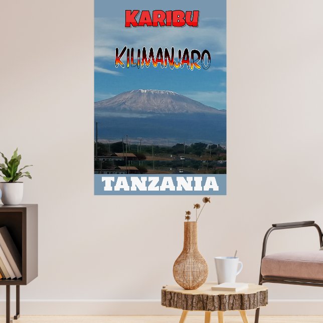 Coola Popular Walkable Klimatable Mount Kilimanjar Poster (Vardagsrum 3)