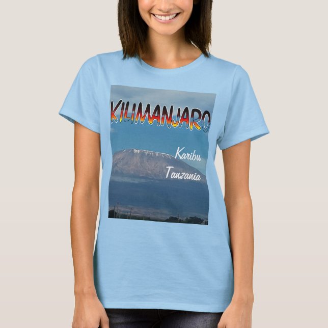 Coola Popular Walkable Klimatable Mount Kilimanjar T Shirt (Framsida)