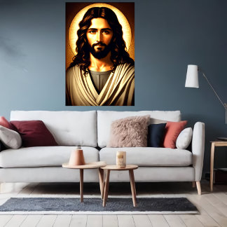 Coola porträtt av Jesus Kristus | AI Art Poster