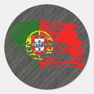 Coola Portugisisk flagga Runt Klistermärke