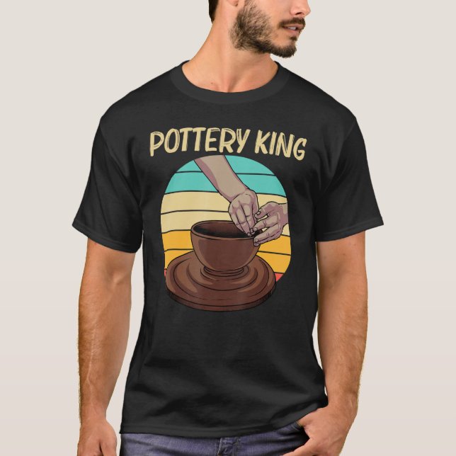 Coola Pottery För manar Boys Pottery Ceramic Pot T Shirt (Framsida)
