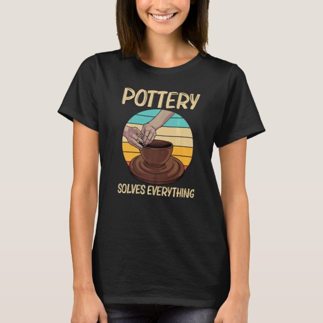 Coola Pottery För manar Women Pottery Ceramic Pot T Shirt (Framsida)