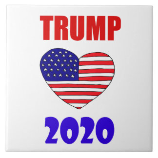Coola Pro Donald Trump 2020 för president Kakelplatta