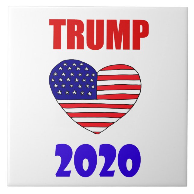 Coola Pro Donald Trump 2020 för president Kakelplatta (Framsidan)