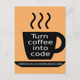 Coola Programmer Geek Coffee Addence Vykort