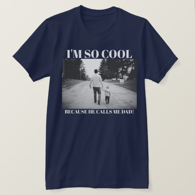 Coola Proud Pappa Anpassningsbar Photo Shirt T (Design framsida)