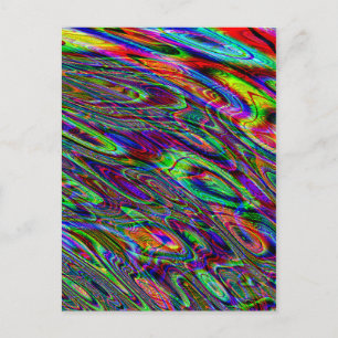 Coola Psychedelic Hippie Acid Resa Tie Dye Marblin Vykort