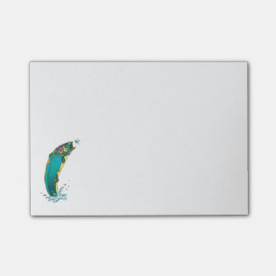 Coola Psychedelic Jumping Trout Post-it Block