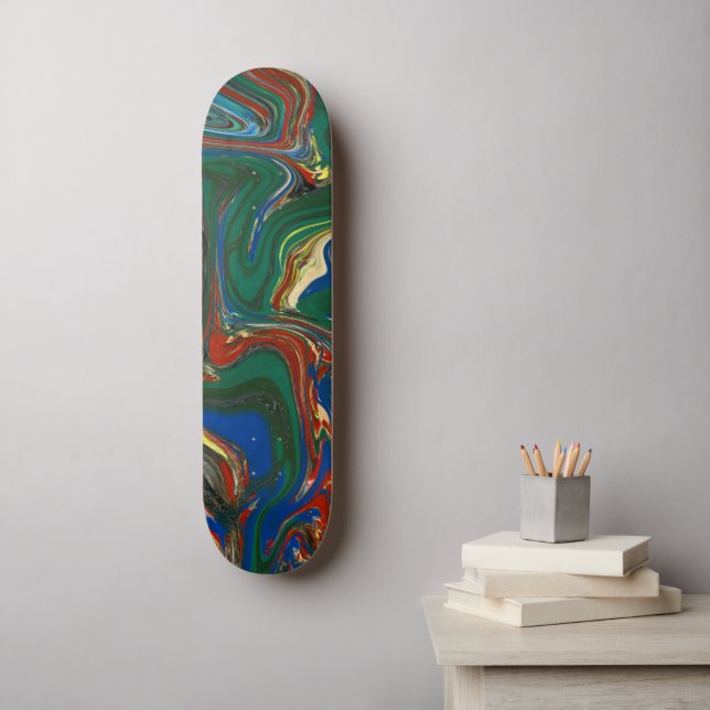 Coola Psychedelic Mönster Skateboard (Väggkonst)