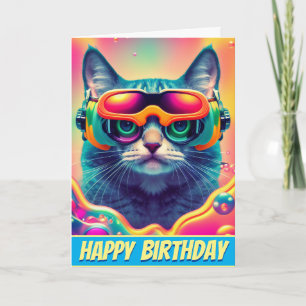 Coola Psychedelic Psychonaut Kattunge Kort